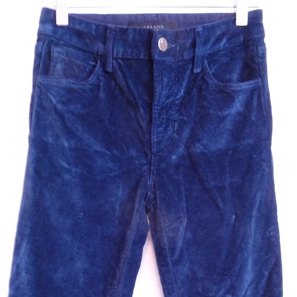 J BRAND JOAN Velvet Super High Rise Wide Flared Pants Jeans 26 Indigo NWT 248 - Picture 3 of 11